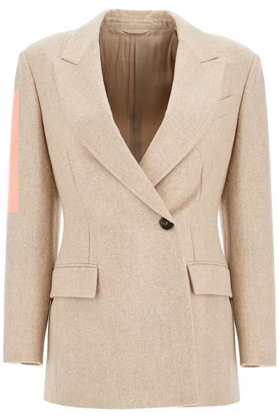 Shop Brunello Cucinelli Double-breasted Wool And Alpaca In Beige (beige)