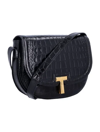 Shop Tom Ford Wallis Round Bag In Black