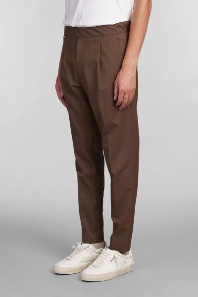 Shop Low Brand Patrick Pants In Brown Wool