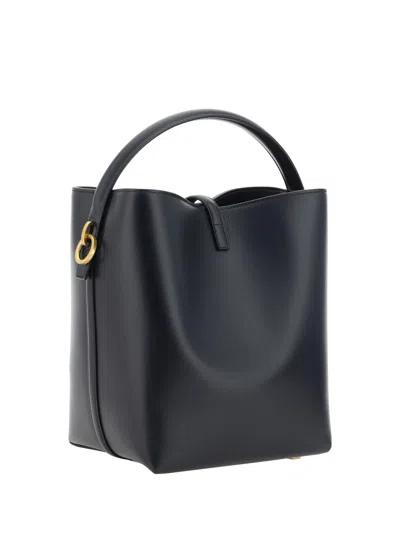 Saint Laurent Le 37 Leather Bucket Bag In Nero