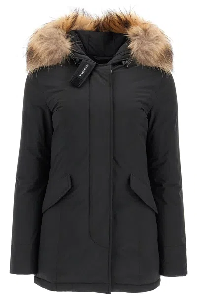 Shop Woolrich Luxury Arctic Parka With Fur In Black (black)