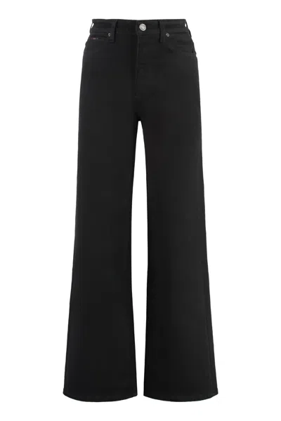 Calvin Klein High-rise Wide-leg Jeans In Black