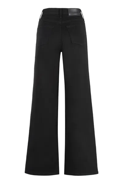 Calvin Klein High-rise Wide-leg Jeans In Black