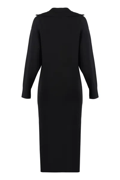 Shop Pinko Levulsio Knitted Dress In Black