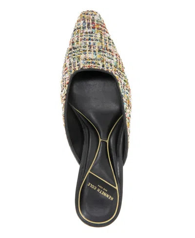 Kenneth Cole New York Margo Womens Leather Kitten Mules In Black