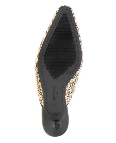Kenneth Cole New York Margo Womens Leather Kitten Mules In Black