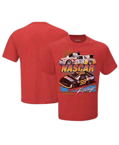 Checkered Flag Sports Men's Heather Red Nascar Racing T-shirt In Heather Red