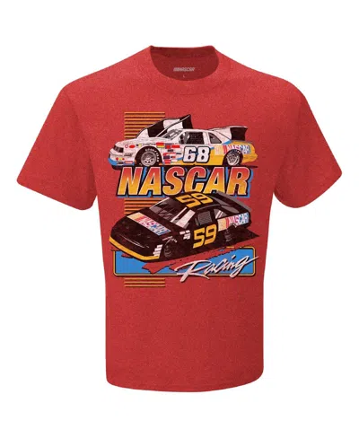 Checkered Flag Sports Men's Heather Red Nascar Racing T-shirt In Heather Red