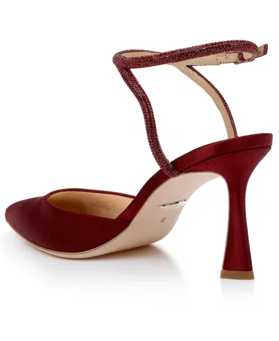 Badgley Mischka Collection Kamilah Ankle Strap Pump In Azure Blue Satin