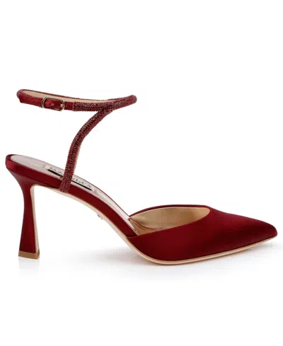Badgley Mischka Collection Kamilah Ankle Strap Pump In Azure Blue Satin