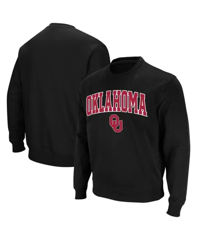 Colosseum Men's Arkansas Razorbacks Arch And Logo Crew Neck Sweatshirt In Black