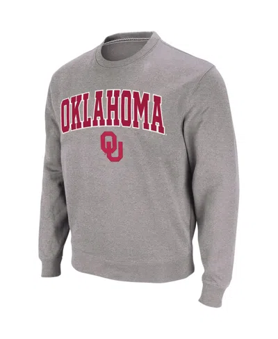 Colosseum Men's Arkansas Razorbacks Arch And Logo Crew Neck Sweatshirt In Black