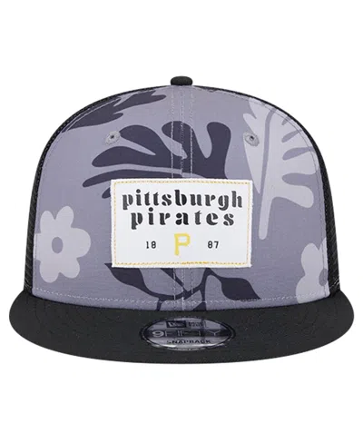 New Era Men's Black Pittsburgh Pirates Bikini Bottom Trucker 9fifty Snapback Hat In Black
