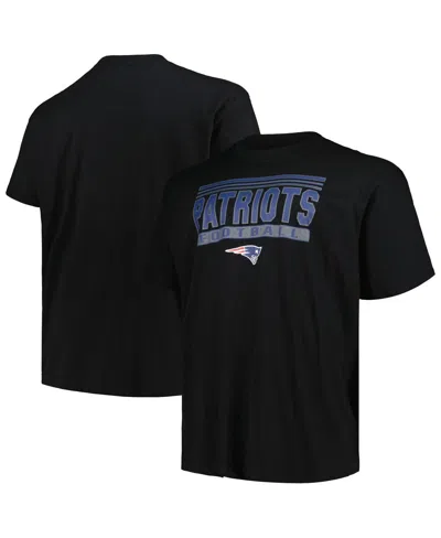Fanatics Men's Black New England Patriots Big Tall Pop T-shirt In Black