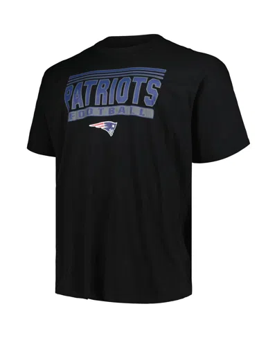 Fanatics Men's Black New England Patriots Big Tall Pop T-shirt In Black