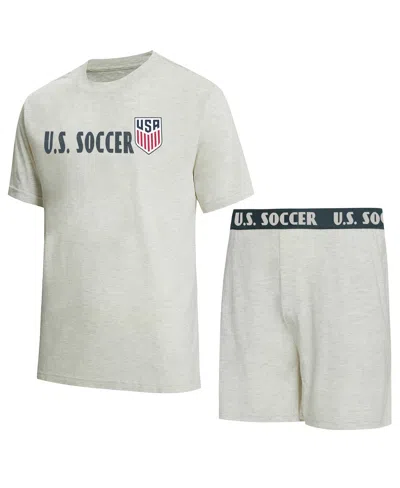 Concepts Sport Men's Ash Usmnt Harbor T-shirt And Shorts Set In Ash