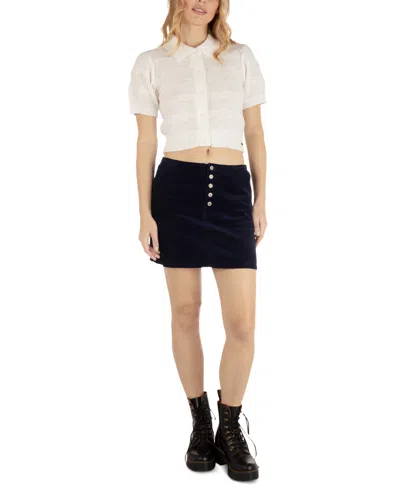 HURLEY JUNIORS' ENZA CORDUROY MINI SKIRT 