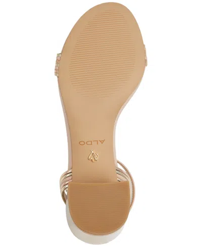 Aldo Women's Emelda Two-piece Dress Sandals In Bone Metallic