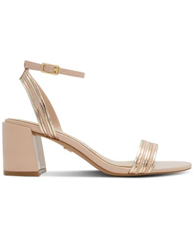 Aldo Women's Emelda Two-piece Dress Sandals In Bone Metallic