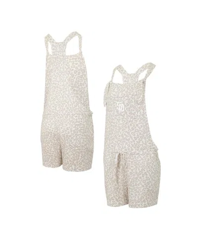 Concepts Sport Women's Cream Baltimore Orioles Montana Hacci Knit Romper Overalls In Cream