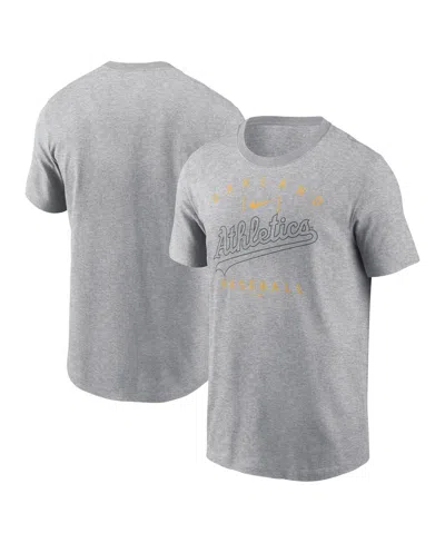 Nike Men's Heather Gray Pittsburgh Pirates Home Team Athletic Arch T-shirt In Heather Gray