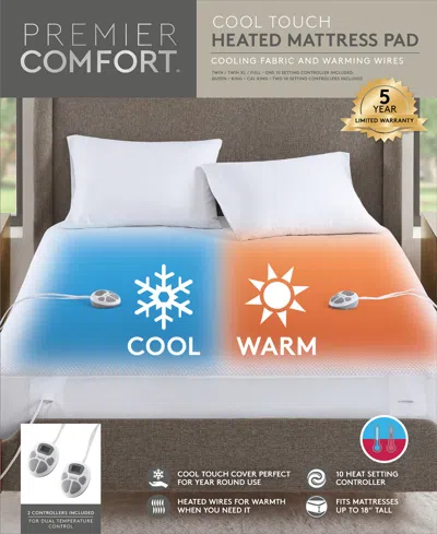 Premier Comfort Cool Touch Heated Mattress Pad, Full In White