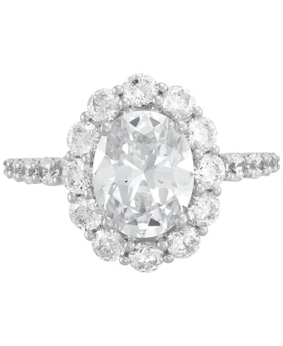 Grown With Love Igi Certified Lab Grown Diamond Oval Halo Engagement Ring (3-1/2 Ct. T.w.) In 14k Gold In White Gold