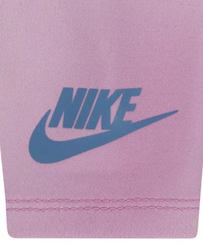 Nike Baby Girls 2-piece Long Sleeve Tee And Dri-fit Leggings Set In Magic Flamingo