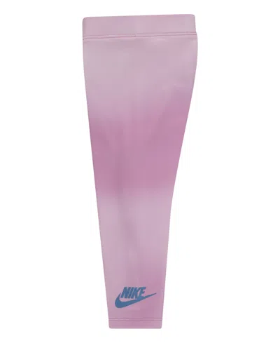 Nike Baby Girls 2-piece Long Sleeve Tee And Dri-fit Leggings Set In Magic Flamingo