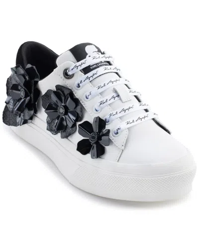 Karl Lagerfeld Paris Georgia Sneaker In Bright White,black