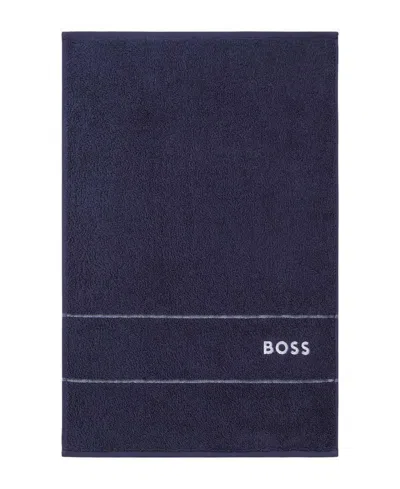 Boss Home Plain Cotton Hand Towel, 16" X 24" In Navy