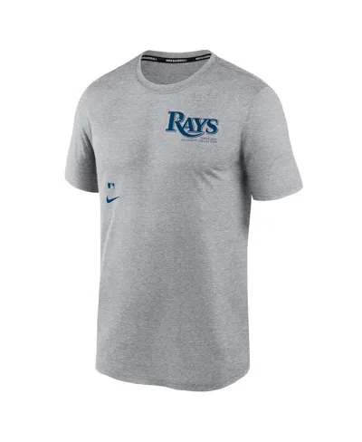 Nike Men's Heather Charcoal Tampa Bay Rays Authentic Collection Early Work Tri-blend Performance T-shirt In Heather Charcoal