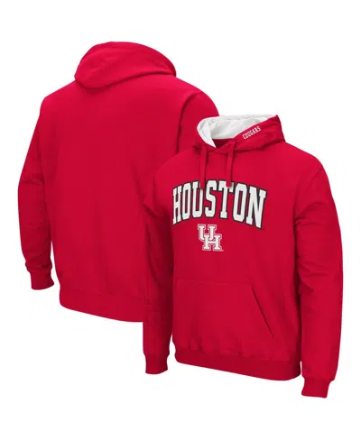 Colosseum Red Houston Cougars Arch And Logo Pullover Hoodie In Red
