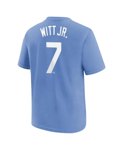 Nike Big Boys And Girls Bobby Witt Jr. Light Blue Kansas City Royals Home Player Name Number T-shirt In Light Blue