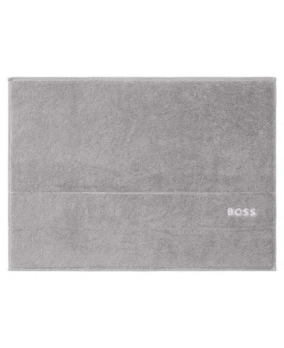 Boss Home Plain Cotton Bath Mat, 20" X 28" In Concrete