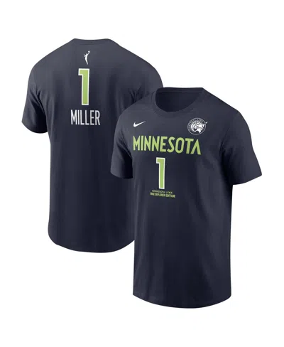 Nike Men's And Women's Diamond Miller Navy Minnesota Lynx Explorer Edition Name Number T-shirt In Navy