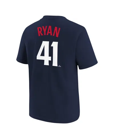 Nike Big Boys And Girls Joe Ryan Navy Minnesota Twins Name Number T-shirt In Navy