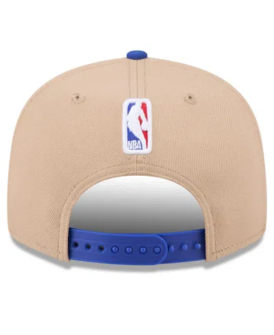 New Era Big Boys And Girls Tan/royal Philadelphia 76ers 2024 Nba Draft 9fifty Snapback Hat In Tan,royal
