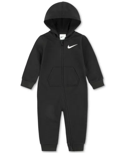 Nike Essentials Hooded Coverall Baby Coverall In Black