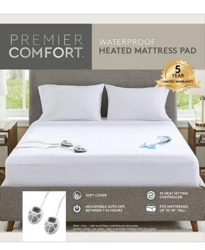 Premier Comfort Waterproof Heated Mattress Pad, Full In White