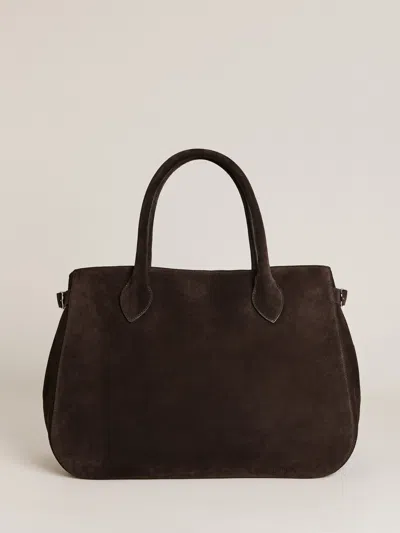 Reformation Oversized Patrizia Bowling Bag In Boss Suede