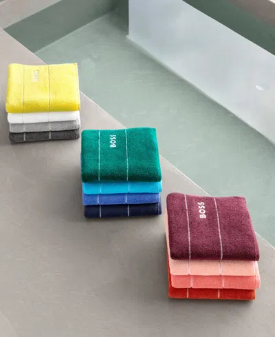 Boss Home Plain Cotton Bath Mat, 20" X 28" In Aruba Blue