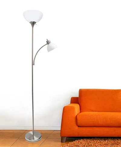 All The Rages Simple Designs Floor Lamp With Reading Light In Black