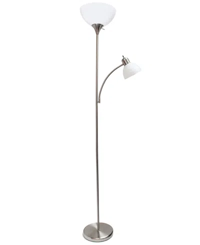 All The Rages Simple Designs Floor Lamp With Reading Light In Black