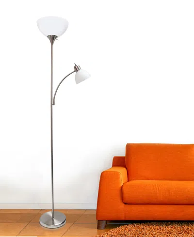 All The Rages Simple Designs Floor Lamp With Reading Light In Black