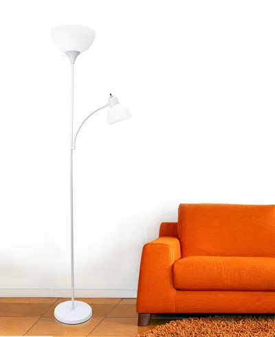 All The Rages Simple Designs Floor Lamp With Reading Light In Black