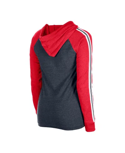 5th & Ocean Women's Navy Uswnt Throwback Pullover Hoodie In Navy