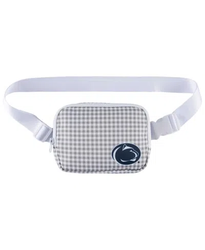 Zoozatz Penn State Nittany Lions Gingham Fanny Pack Handbag In No Color