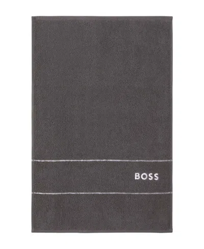 Boss Home Plain Cotton Hand Towel, 16" X 24" In Graphite