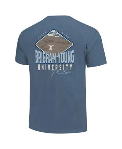 Image One Men's Denim Byu Cougars Hyperlocal Comfort Colors T-shirt In Denim